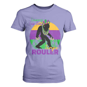Funny Bigfoot Mardi Gras T Shirt For Women Laissez Les Bons Temps Rouler Bald Cypress TS11 Violet Print Your Wear