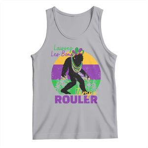 Funny Bigfoot Mardi Gras Tank Top Laissez Les Bons Temps Rouler Bald Cypress TS11 Athletic Heather Print Your Wear