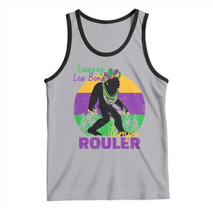 Funny Bigfoot Mardi Gras Tank Top Laissez Les Bons Temps Rouler Bald Cypress TS11 Athletic Heather Black Print Your Wear