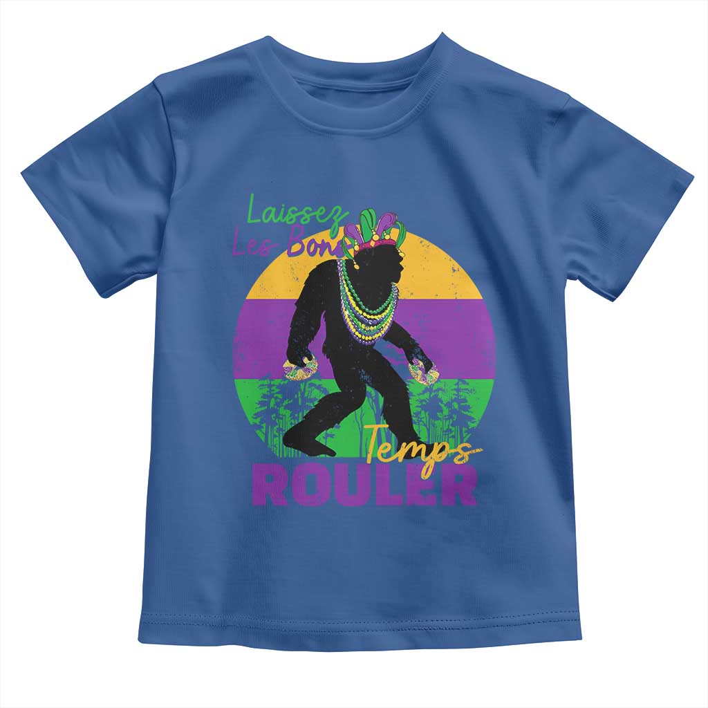 Funny Bigfoot Mardi Gras Toddler T Shirt Laissez Les Bons Temps Rouler Bald Cypress TS11 Royal Blue Print Your Wear