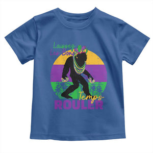 Funny Bigfoot Mardi Gras Toddler T Shirt Laissez Les Bons Temps Rouler Bald Cypress TS11 Royal Blue Print Your Wear