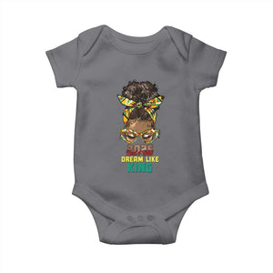 2025 And I Still Dream Like King MLK Day Baby Onesie Messy Bun Black History Month TS11 Charcoal Print Your Wear