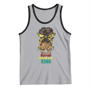 2025 And I Still Dream Like King MLK Day Tank Top Messy Bun Black History Month TS11 Athletic Heather Black Print Your Wear