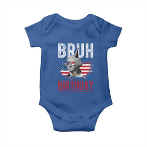Funny George Washingtons Birthday Baby Onesie Bruh It Is My Birthday Presidents Day TS11 Royal Blue Print Your Wear