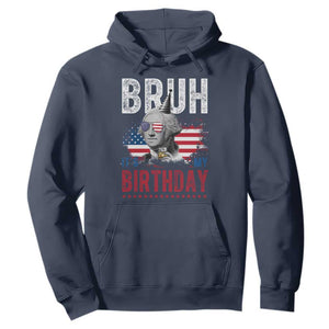 Funny George Washingtons Birthday Hoodie Bruh It Is My Birthday Presidents Day TS11 Navy Print Your Wear