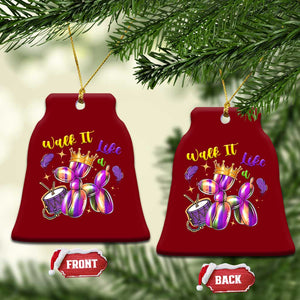Funny Mardi Gras Ceramic Ornament Walk It Like A Dog Balloon New Orleans TS11 Print Your Wear