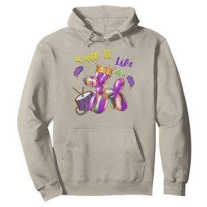 Funny Mardi Gras Hoodie Walk It Like A Dog Balloon New Orleans TS11 Sand Print Your Wear