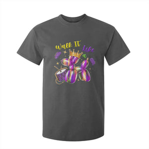 Funny Mardi Gras T Shirt For Kid Walk It Like A Dog Balloon New Orleans TS11 Dark Heather Print Your Wear