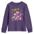 Funny Mardi Gras Youth Sweatshirt Walk It Like A Dog Balloon New Orleans TS11 Purple Print Your Wear