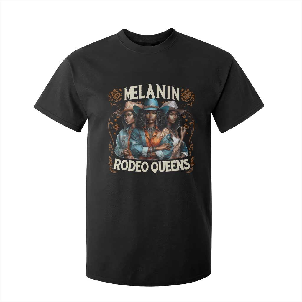 Melanin Rodeo Queen T Shirt For Kid African American Melanin Black Cowgirl Swag TS11 Black Print Your Wear