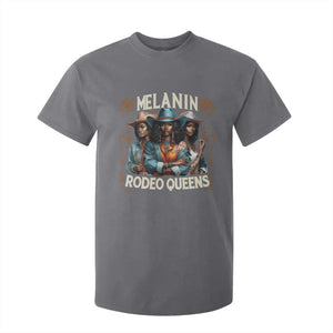 Melanin Rodeo Queen T Shirt For Kid African American Melanin Black Cowgirl Swag TS11 Charcoal Print Your Wear