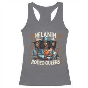 Melanin Rodeo Queen Racerback Tank Top African American Melanin Black Cowgirl Swag TS11 Charcoal Print Your Wear