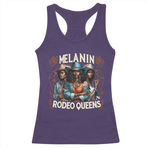 Melanin Rodeo Queen Racerback Tank Top African American Melanin Black Cowgirl Swag TS11 Purple Print Your Wear