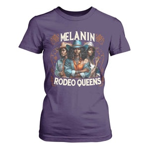 Melanin Rodeo Queen T Shirt For Women African American Melanin Black Cowgirl Swag TS11 Purple Print Your Wear