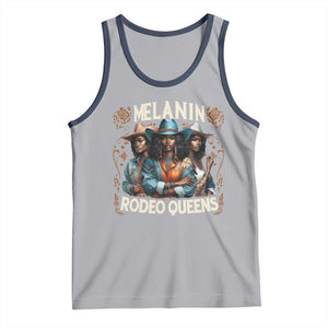 Melanin Rodeo Queen Tank Top African American Melanin Black Cowgirl Swag TS11 Athletic Heather Navy Print Your Wear