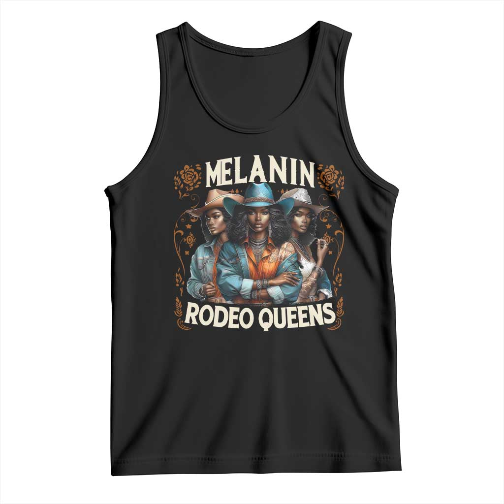 Melanin Rodeo Queen Tank Top African American Melanin Black Cowgirl Swag TS11 Black Print Your Wear