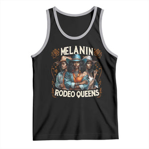 Melanin Rodeo Queen Tank Top African American Melanin Black Cowgirl Swag TS11 Black Athletic Heather Print Your Wear
