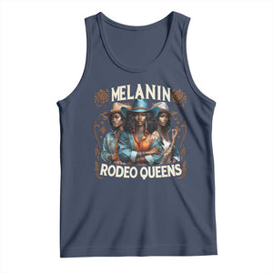 Melanin Rodeo Queen Tank Top African American Melanin Black Cowgirl Swag TS11 Navy Print Your Wear