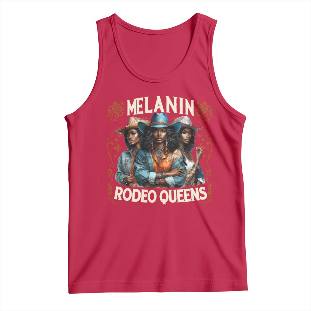 Melanin Rodeo Queen Tank Top African American Melanin Black Cowgirl Swag TS11 Red Print Your Wear