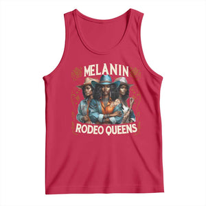 Melanin Rodeo Queen Tank Top African American Melanin Black Cowgirl Swag TS11 Red Print Your Wear