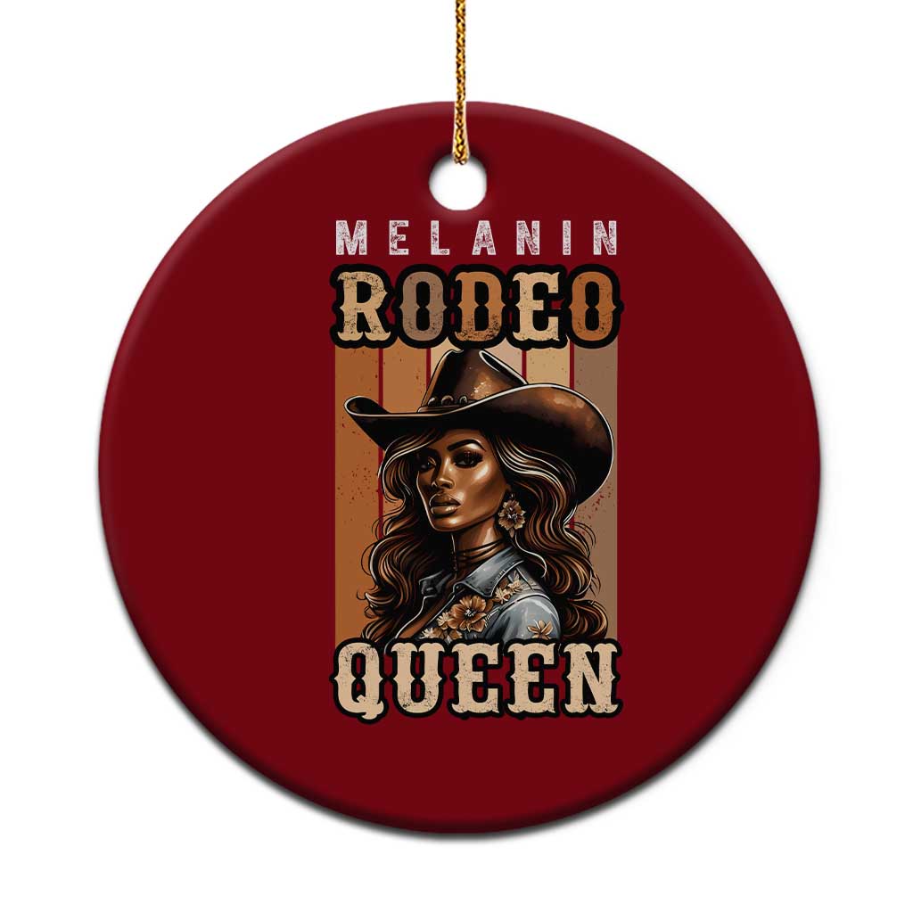 Melanin Rodeo Queen Ceramic Ornament African American Melanin Black Cowgirl TS11 1pc Red Print Your Wear