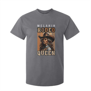 Melanin Rodeo Queen T Shirt For Kid African American Melanin Black Cowgirl TS11 Charcoal Print Your Wear