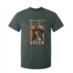 Melanin Rodeo Queen T Shirt For Kid African American Melanin Black Cowgirl TS11 Dark Forest Green Print Your Wear