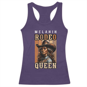 Melanin Rodeo Queen Racerback Tank Top African American Melanin Black Cowgirl TS11 Purple Print Your Wear