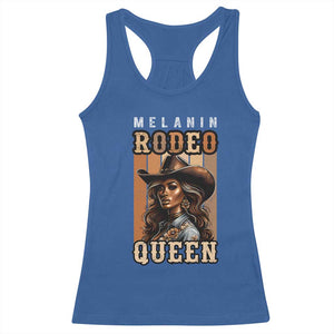 Melanin Rodeo Queen Racerback Tank Top African American Melanin Black Cowgirl TS11 Royal Blue Print Your Wear