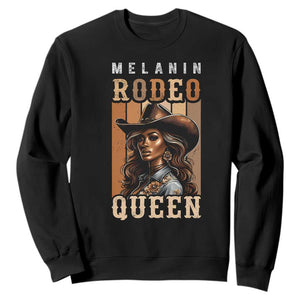 Melanin Rodeo Queen Sweatshirt African American Melanin Black Cowgirl TS11 Black Print Your Wear