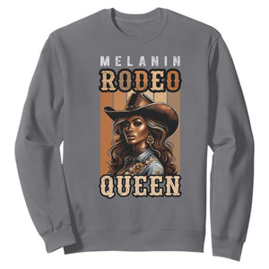 Melanin Rodeo Queen Sweatshirt African American Melanin Black Cowgirl TS11 Charcoal Print Your Wear