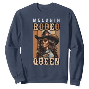 Melanin Rodeo Queen Sweatshirt African American Melanin Black Cowgirl TS11 Navy Print Your Wear