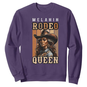 Melanin Rodeo Queen Sweatshirt African American Melanin Black Cowgirl TS11 Purple Print Your Wear