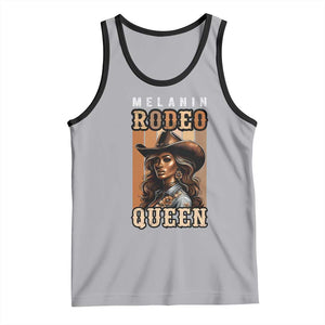 Melanin Rodeo Queen Tank Top African American Melanin Black Cowgirl TS11 Athletic Heather Black Print Your Wear