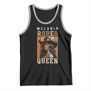 Melanin Rodeo Queen Tank Top African American Melanin Black Cowgirl TS11 Black Athletic Heather Print Your Wear