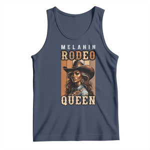 Melanin Rodeo Queen Tank Top African American Melanin Black Cowgirl TS11 Navy Print Your Wear