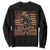 Melanin Rodeo Queen Sweatshirt Black Cowgirl Vintage American Flag TS11 Black Print Your Wear