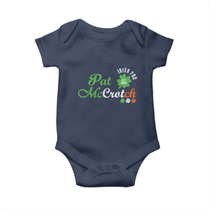 Pat McCrotch Irish Pub Baby Onesie St Patricks Day Drinking Humor TS11 Navy Print Your Wear