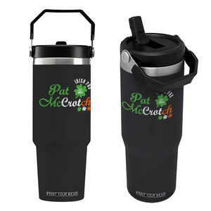 Pat McCrotch Irish Pub Flip Straw Tumbler St Patricks Day Drinking Humor TS11 One Size: 30 oz Black Print Your Wear