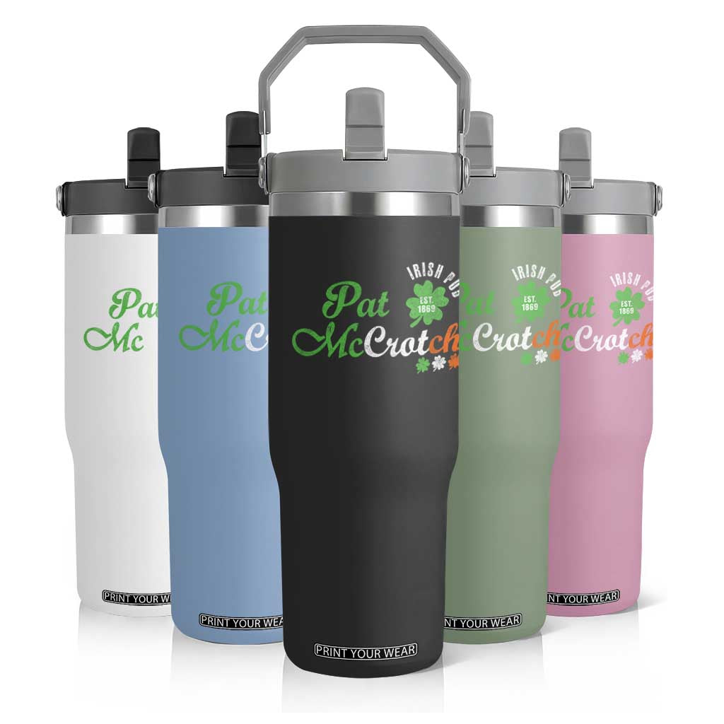 Pat McCrotch Irish Pub Flip Straw Tumbler St Patricks Day Drinking Humor TS11 Print Your Wear