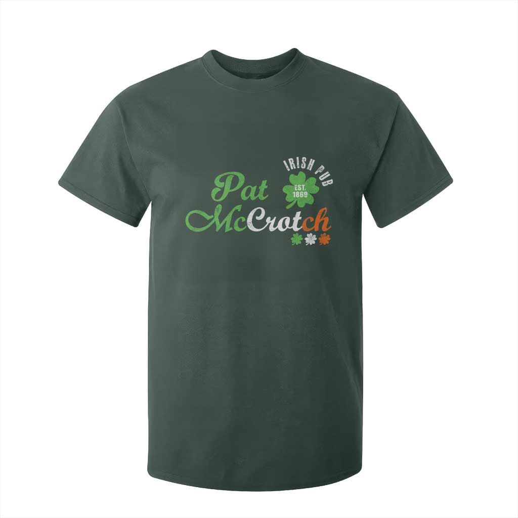 Pat McCrotch Irish Pub T Shirt For Kid St Patricks Day Drinking Humor TS11 Dark Forest Green Print Your Wear