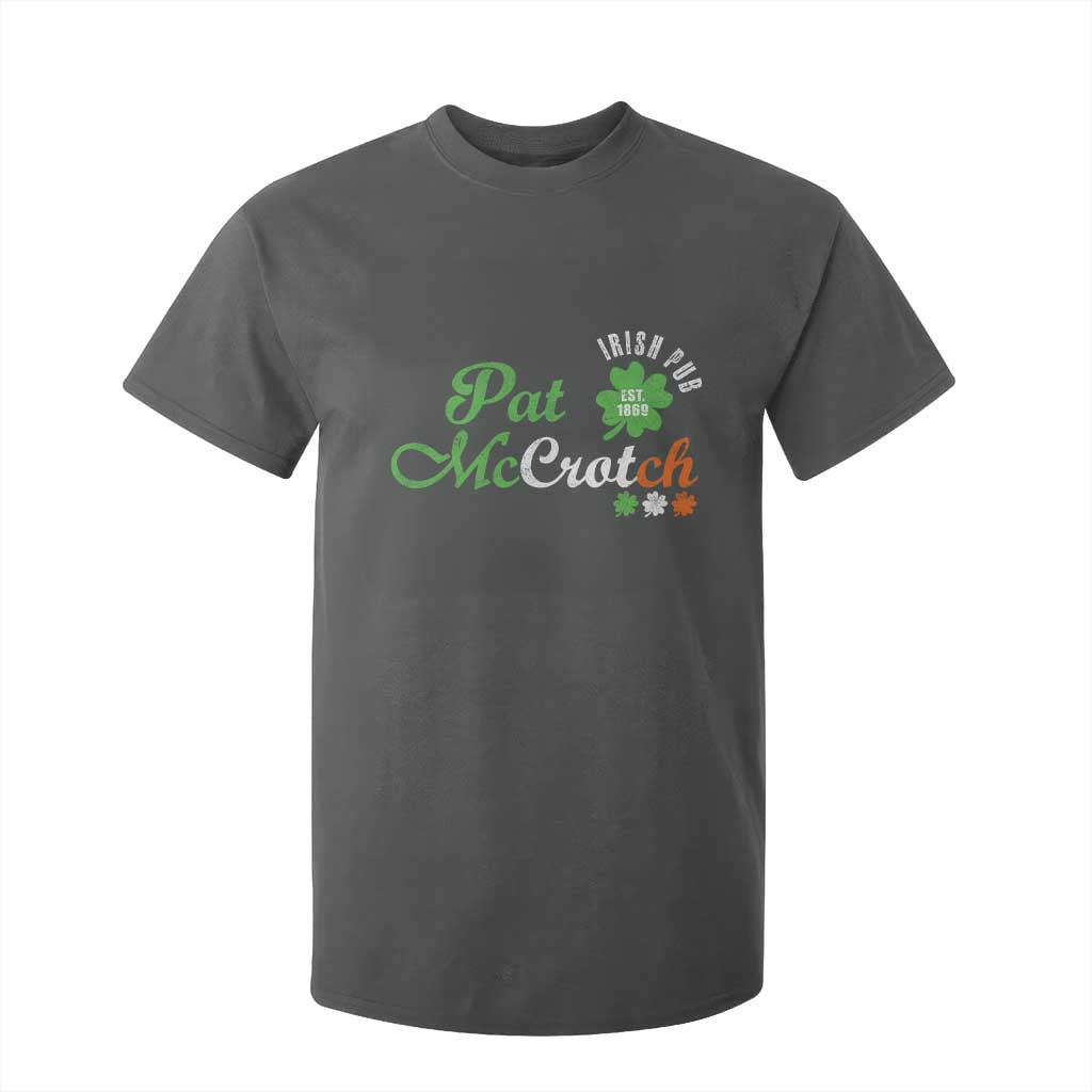 Pat McCrotch Irish Pub T Shirt For Kid St Patricks Day Drinking Humor TS11 Dark Heather Print Your Wear