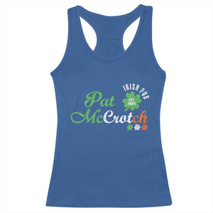 Pat McCrotch Irish Pub Racerback Tank Top St Patricks Day Drinking Humor TS11 Royal Blue Print Your Wear
