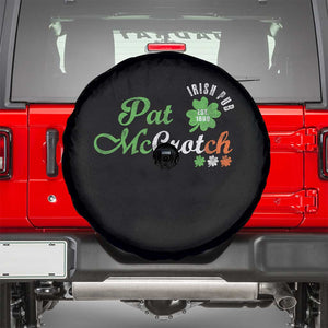 Pat McCrotch Irish Pub Spare Tire Cover St Patricks Day Drinking Humor TS11 Black Print Your Wear
