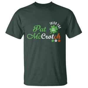Pat McCrotch Irish Pub T Shirt St Patricks Day Drinking Humor TS11 Dark Forest Green Print Your Wear