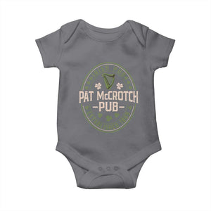 Pat McCrotch Irish Pub Baby Onesie St Patricks Day Dirty Adult Drinking TS11 Charcoal Print Your Wear
