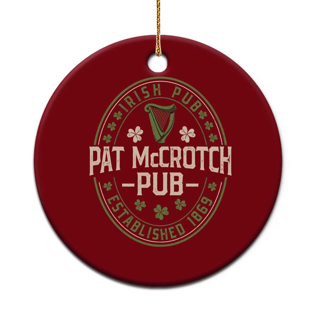 Pat McCrotch Irish Pub Ceramic Ornament St Patricks Day Dirty Adult Drinking TS11 1pc Red Print Your Wear