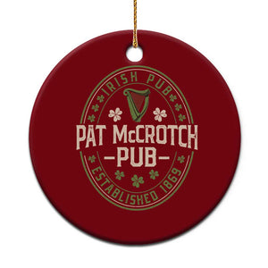 Pat McCrotch Irish Pub Ceramic Ornament St Patricks Day Dirty Adult Drinking TS11 1pc Red Print Your Wear
