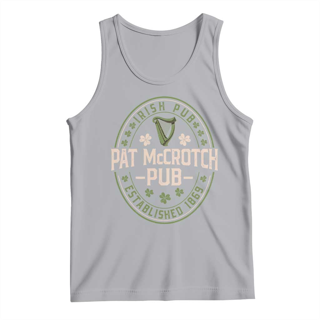 Pat McCrotch Irish Pub Tank Top St Patricks Day Dirty Adult Drinking TS11 Athletic Heather Print Your Wear