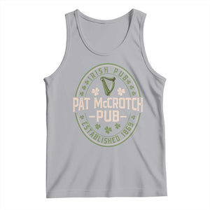 Pat McCrotch Irish Pub Tank Top St Patricks Day Dirty Adult Drinking TS11 Athletic Heather Print Your Wear
